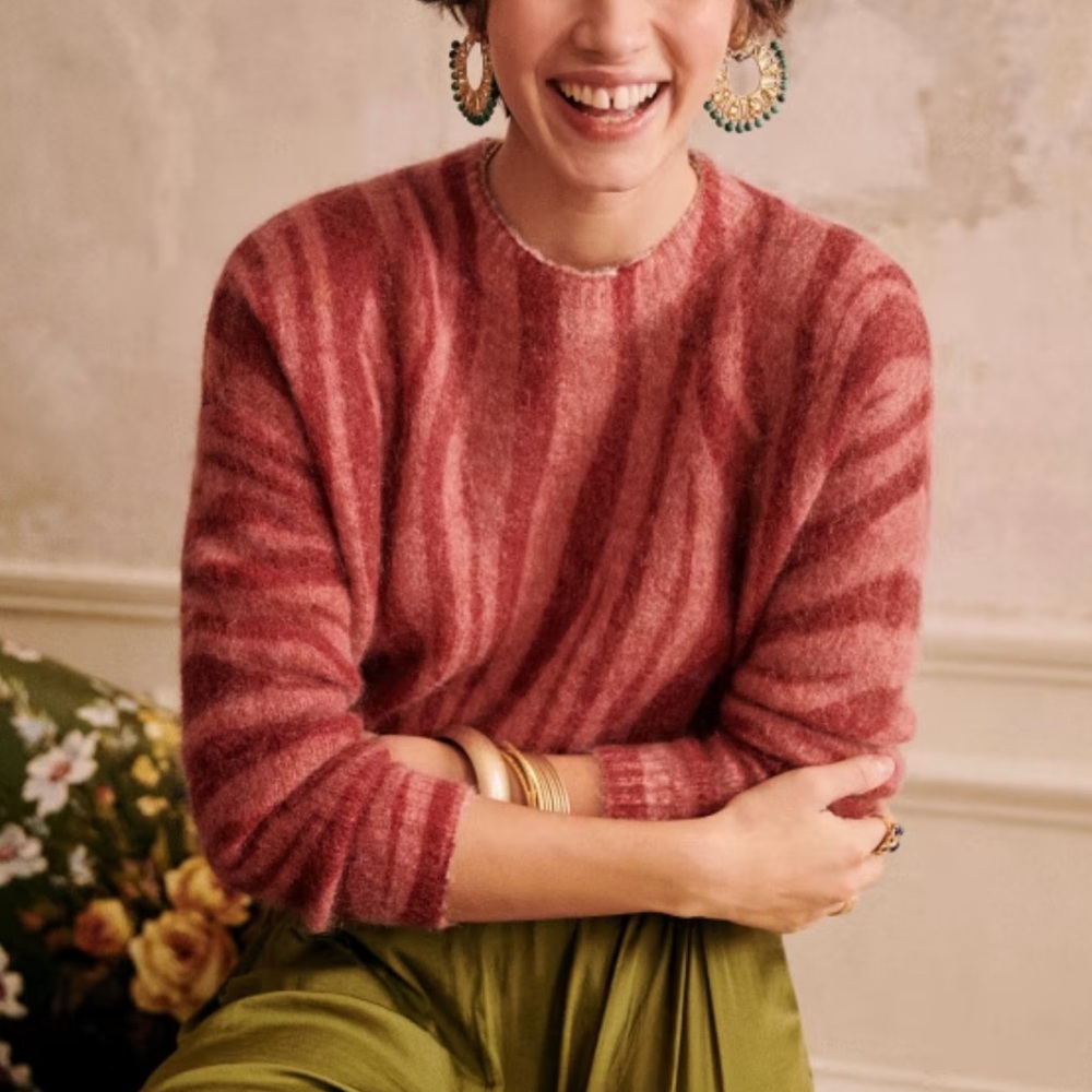 Sezane Indiana Kid Mohair Jumper in Rosewood/Prune SOLD OUT